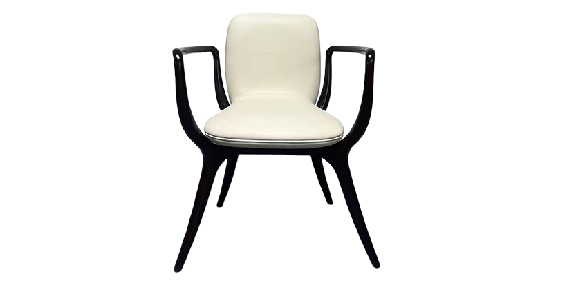 Luxury Modern Sculptural Dining Armchair